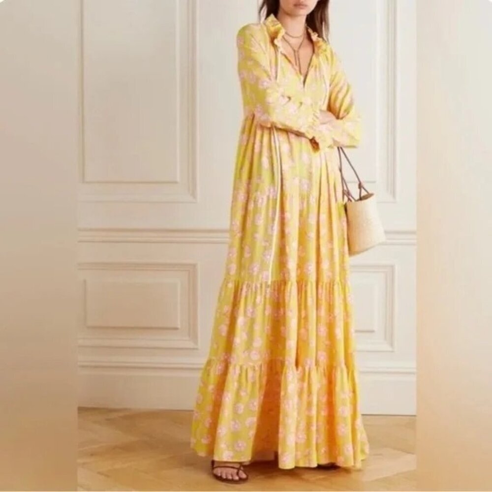 Yellow Floral Maxi Dress